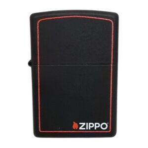 Zippo Αναπτήρας Πέτρας με Φιτίλι (Regular Black-Red Line)