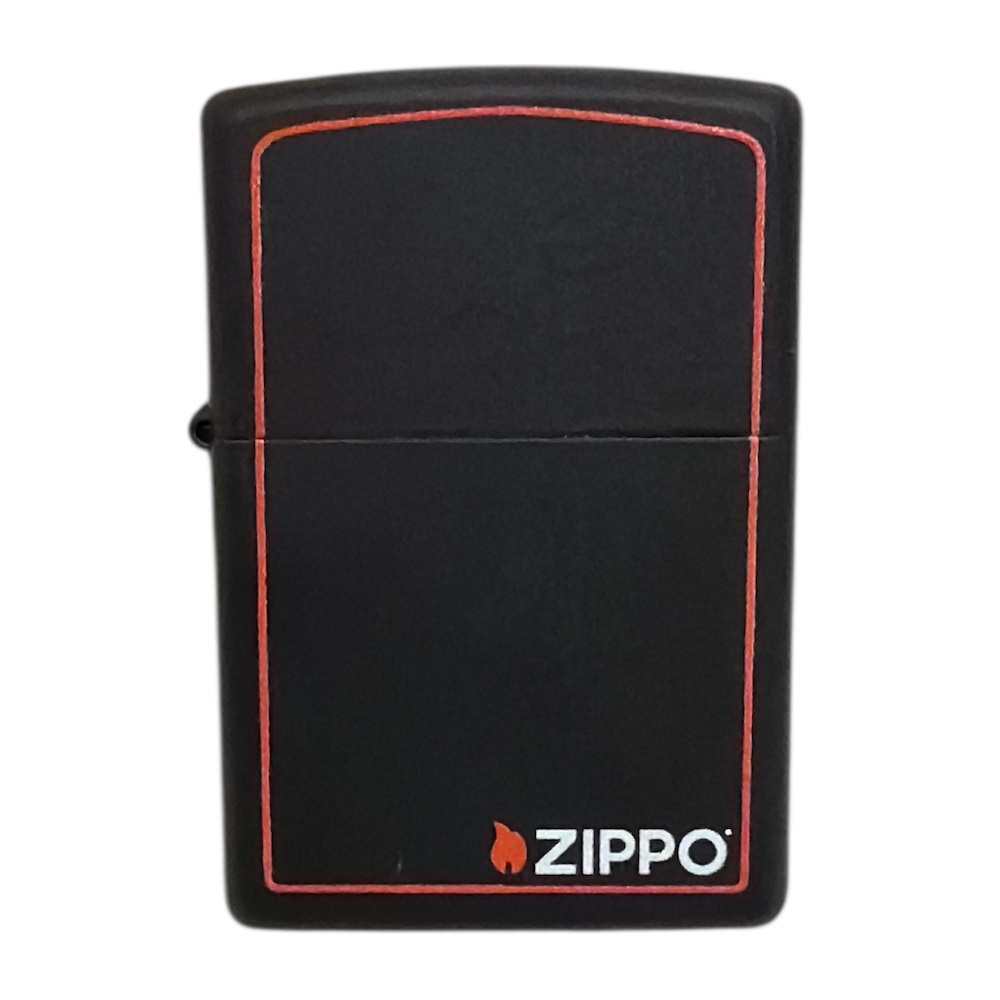 Zippo Αναπτήρας Πέτρας με Φιτίλι (Regular Black-Red Line)