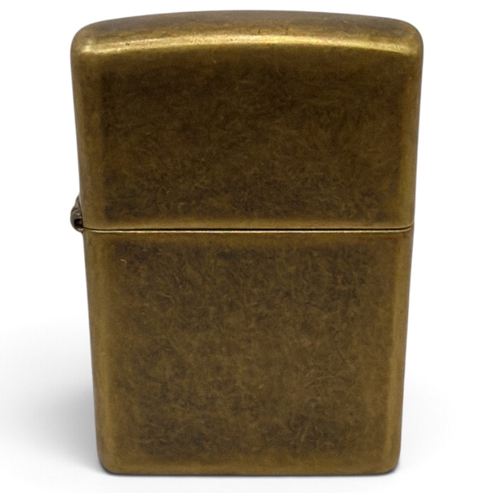 Zippo Αναπτήρας Πέτρας με Φιτίλι (Antique Brass Gold) - Image 3