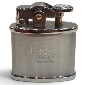 Ronson Αναπτήρας Πέτρας με Φιτίλι (Ασημί Κοντό)