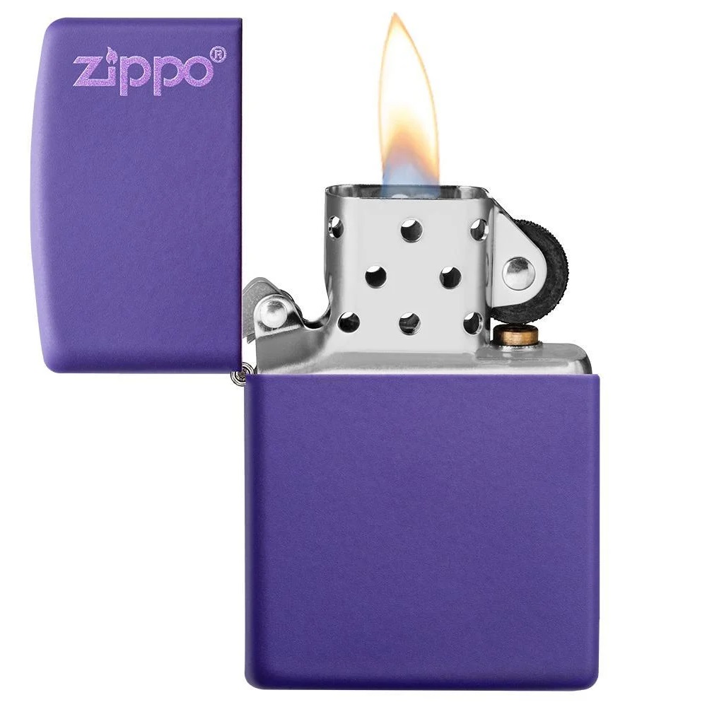 Zippo Αναπτήρας Πέτρας με Φιτίλι (Classic Logo Purple) - Image 3