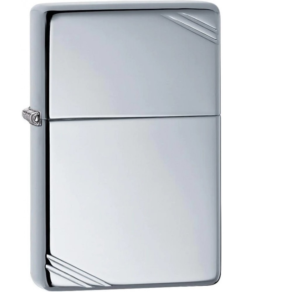 Zippo Αναπτήρας Πέτρας με Φιτίλι (Vintage High Polish Chrome)