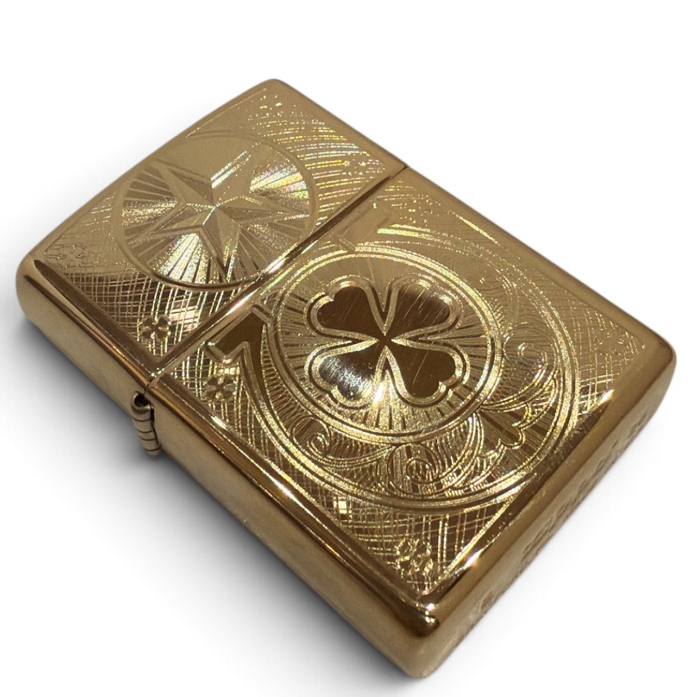 Zippo Αναπτήρας Πέτρας με Φιτίλι (Lucky Design Gold) - Image 3
