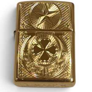 Zippo Αναπτήρας Πέτρας με Φιτίλι (Lucky Design Gold)