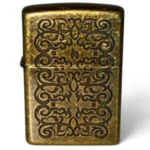 Zippo Αναπτήρας Πέτρας με Φιτίλι (Tattoo Design Gold)