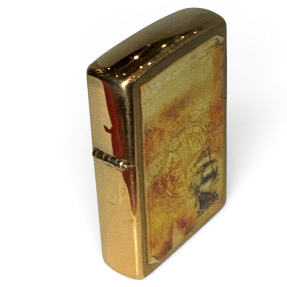 Zippo Αναπτήρας Πέτρας με Φιτίλι (Nautical Compass Design Brass) - Image 2