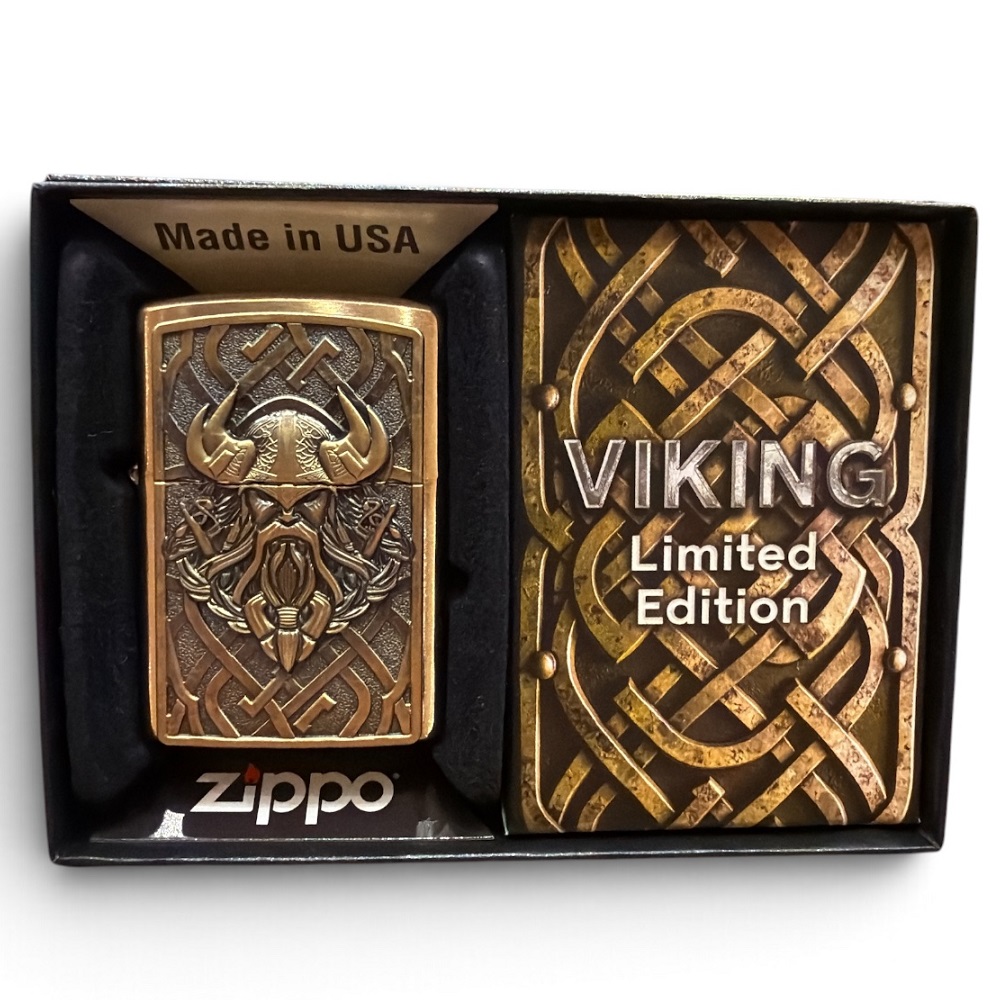 Zippo Αναπτήρας Πέτρας με Φιτίλι (Viking Limited Edition)