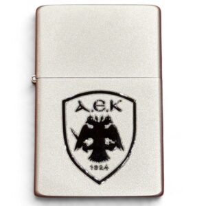 Ronson Αναπτήρας Πέτρας με Φιτίλι (Logo ΑΕΚ Ασημί)